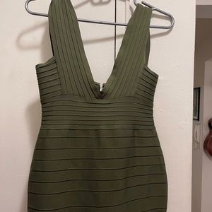 Super sexy alligator green bandage dress
